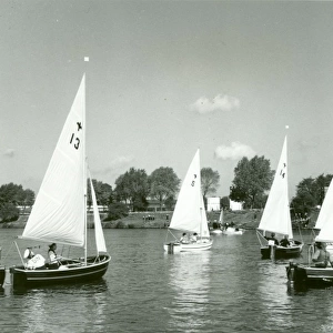 Sea Scouts at sailing regatta, Lower Thames