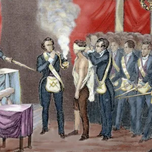 Secret Societies (nineteenth century). Initiation ceremony o