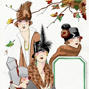Selection of autumn hat designs by Esther Meyer