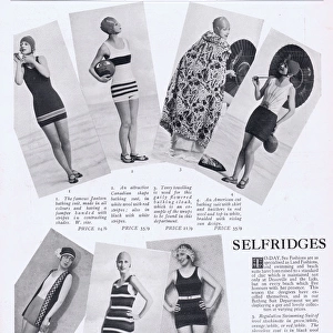 Selfridges Bathings Outfits Advert, 1927