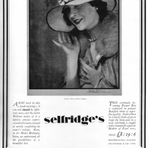 Selfridges Hat Advert, 1927