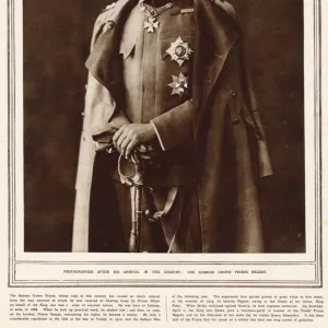 Serbian Crown Prince Alexander (1888-1934) photographed upon a arrival to London in 1916