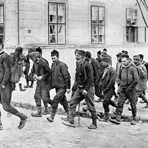 Serbian reservists at the beginning of World War I