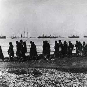 Serbian troops in retreat, WW1