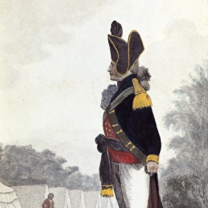 Sergeant of the English infantry. Engraving