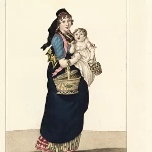 Servant girl of Schweinfurt, Bavaria, Germany, 19th century