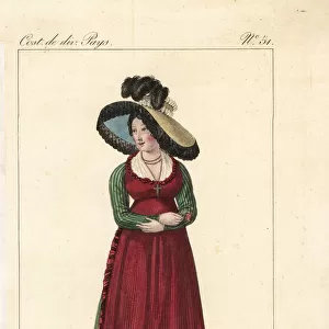 Servant woman of Fribourg, Switzerland, 19th century