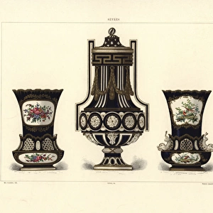 Three Sevres vases