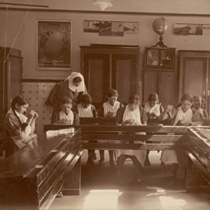 Sewing class in a German Catholic girls school