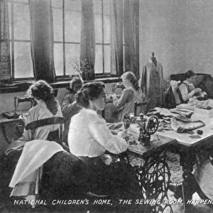 Sewing Room at National Childrens Home, Harpenden, Herts