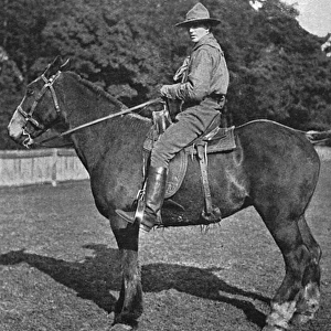 Sgt. Major Pete Robinson, cowboy horse breaker, 1916