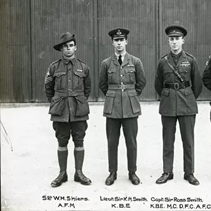 Sgt W. H. Shiers, AFM; Lt Sir Keith M. Smith, KBE and others