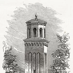 The shaft of the Great Palm-Stove in Royal Botanic Gardens, Kew. Date: 1848