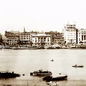 Shanghai waterfront, China, early 1900s
