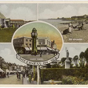 Sheerness, Kent: five views of the town: Esplanade, Pavilion, High Street