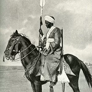 Sheikh on horseback, Sudan Plains, East Central Africa