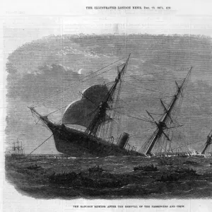 The ship Rangoon sinks, 1871