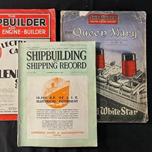 Three shipbuilding magazine front covers