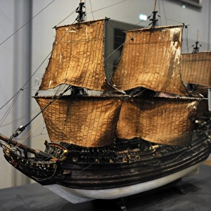 Ships model of the Prins Willem, 1651. Wood