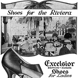 Shoes to wear on the Riviera - Excelsior advertisement, 1925