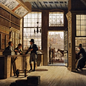 The Shop of the Bookdealer Pieter Meijer Warnars on the Vijg