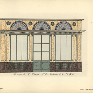 Shopfront of Bertins fashion boutique, Paris, circa 1800