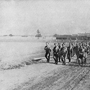 Siberian troops in retreat, Eastern Front, Russia, WW1
