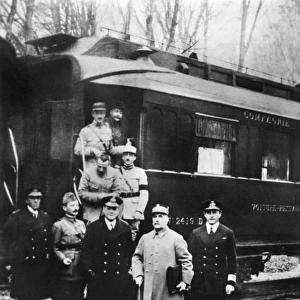 Signing of Armistice, Compiegne Forest, Northern France