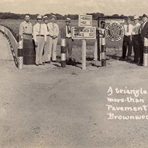 Signpost near Brownwood, Texas, USA