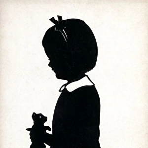 Silhouette of a little girl called Jean