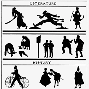 Silhouettes for classroom decoration by H. L. Oakley