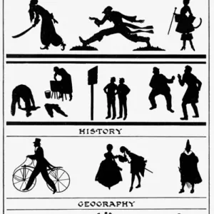 Silhouettes for classroom decoration by H. L. Oakley