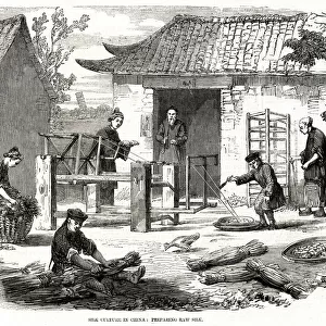 Silk culture in China 1857