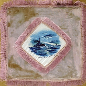 Silk souvenir entitled The Watch on the North Sea