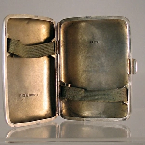 Silver cigarette case - WWI