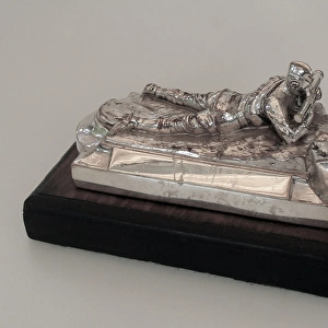 Silver plated ornament - Royal Artillery Officer ranging