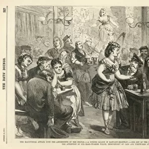 Singing saloon in the East End of London