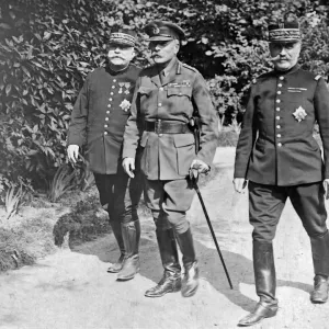 Sir Douglas Haig with Generals Joffre and Foch, WW1