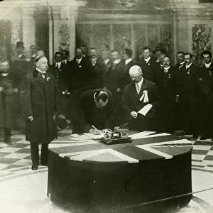 Sir Edward Carson signing against Irish Home Rule