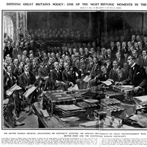 Sir Edward Grey in parliament on the eve of WWI