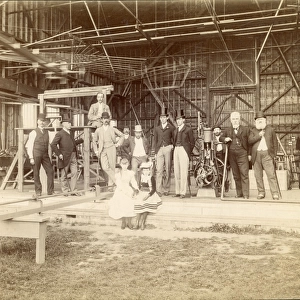 Sir Hiram Maxim?s workshop at Baldwyn?s Park, Kent, 1890