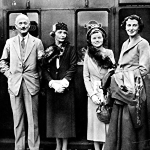 Sir Hughe Knatchbull-Hugessen and his family, c. 1937
