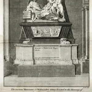 Sir Isaac Newtons tomb in Westminster Abbey