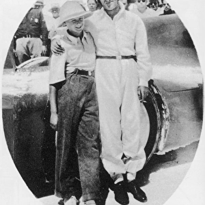 Sir Malcolm and Donald Campbell, Utah, 1935