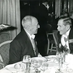 Sir William Farren, RAeS President 1953-1954, left, with?