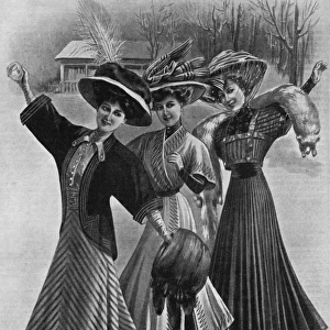 Skating fashions, 1908