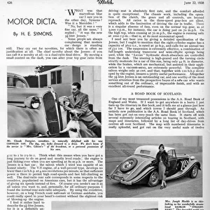 The Sketch, 1938 Motor Dicta