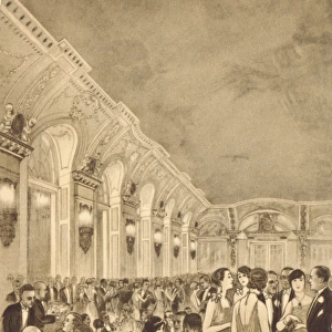 A sketch of the ballroom at the Hotel Adlon, Berlin, 1920s