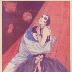 A sketch of a couple attending a carnival, Germany, 1924