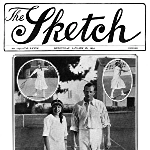 Sketch cover - Anthony Wilding and Suzanne Lenglen